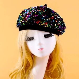 Sequin Beret